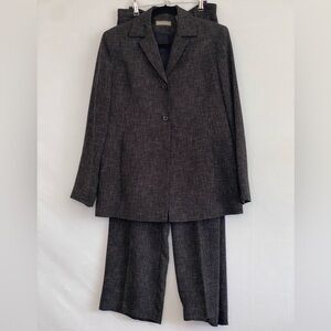 Valerie Separates 8 two piece Black and  Dark Brown  Tweed Blazer work business